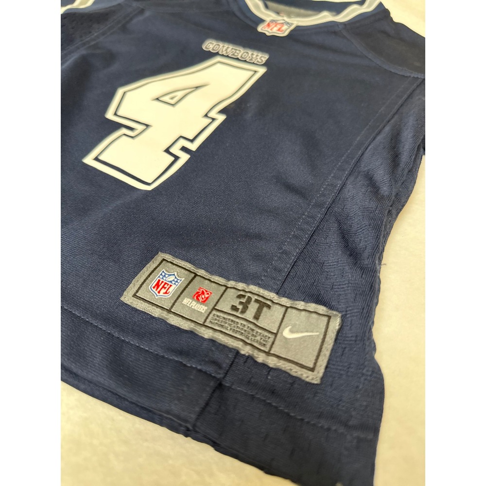 Nike Dallas Cowboys Dak Prescott 4 NFL Jersey Navy Blue Toddler 3T - Picture 3 of 9